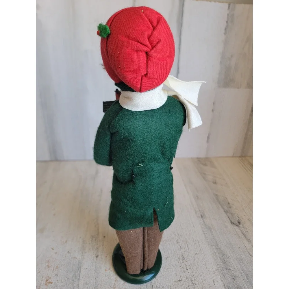 Byers choice Victorian man Caroler holding village house Xmas home decor
